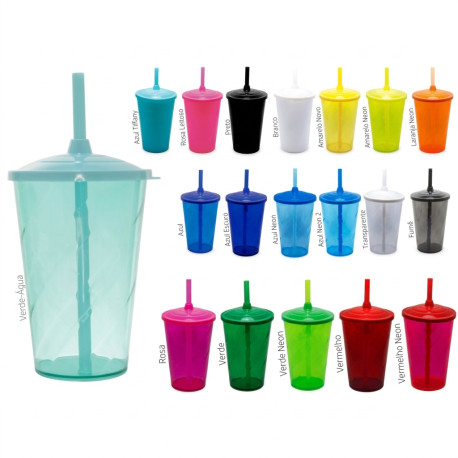 Copo Canudo 600ml Código 1006